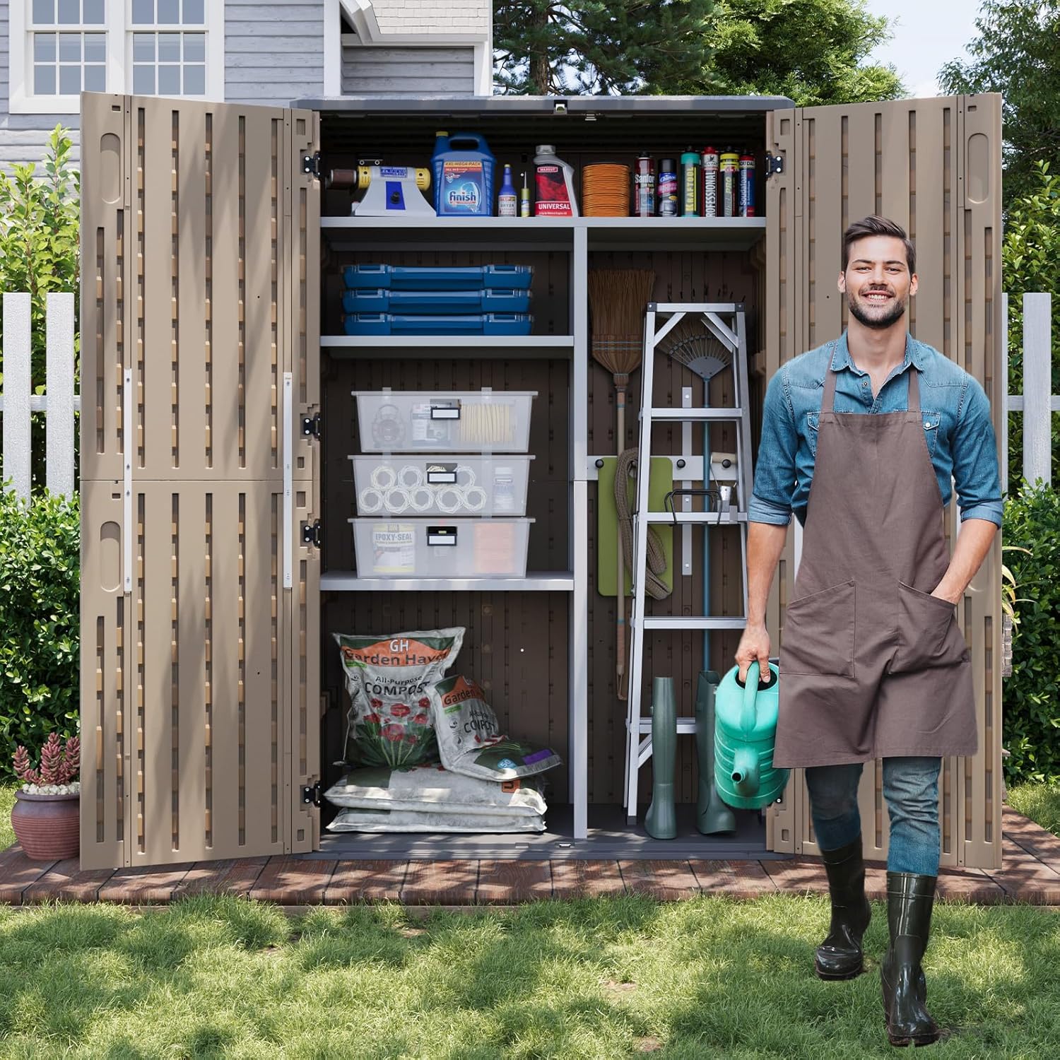 Aoxun outdoor storage shed worth it,should I buy Aoxun shed,Aoxun shed pros cons,best resin outdoor storage cabinet,Aoxun vs other sheds,Aoxun shed worth buying unboxing and complete package contents