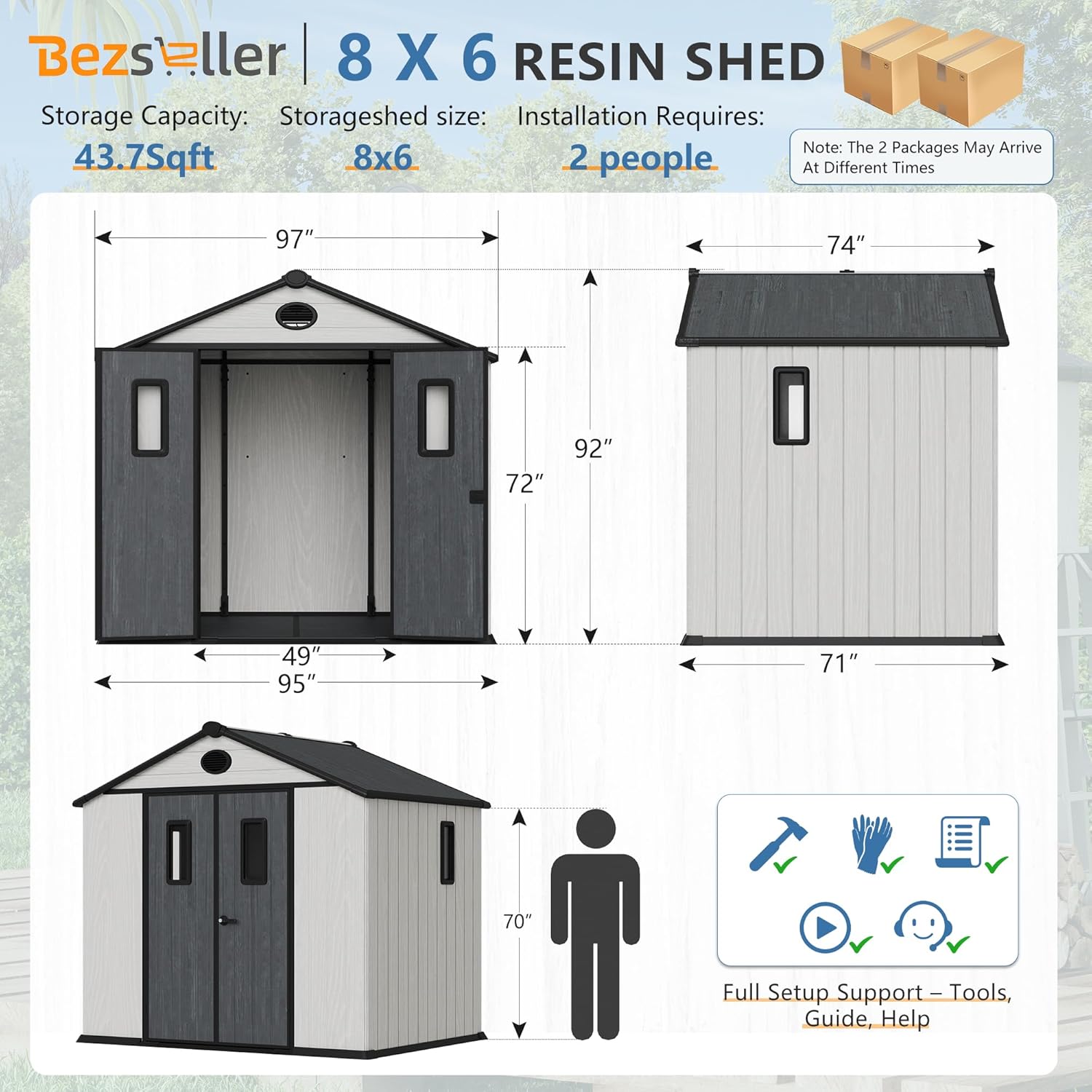 Bezseller 8x6 resin shed worth it,should I buy a Bezseller resin shed,Bezseller shed pros and cons,best 8x6 resin storage shed,Bezseller shed vs other brands,Bezseller resin shed worth buying unboxing and complete package contents