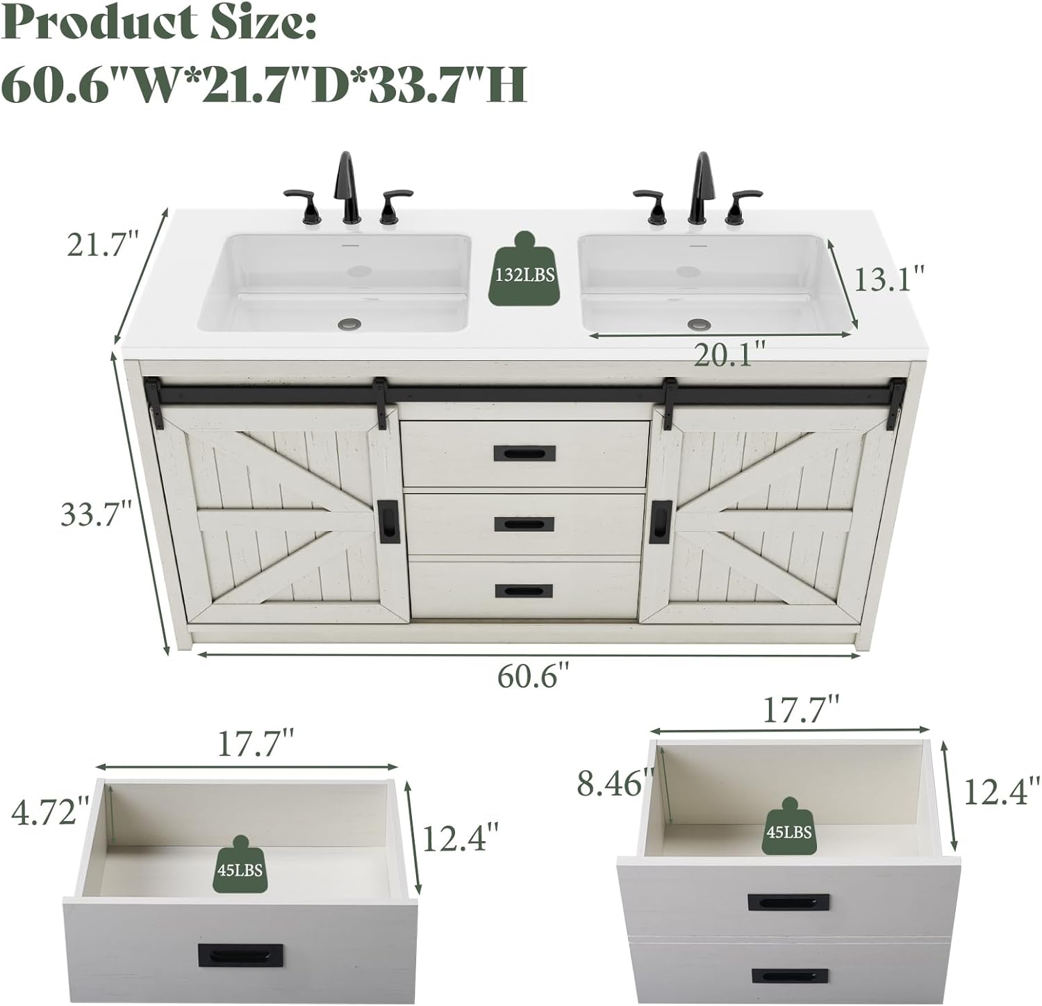 LUXOAK 60 farmhouse vanity worth buying,LUXOAK 60 vanity pros and cons,should I buy the LUXOAK barn door vanity,best 60 inch farmhouse bathroom vanity,LUXOAK double vanity honest assessment,LUXOAK vs other bathroom vanities unboxing and complete package contents