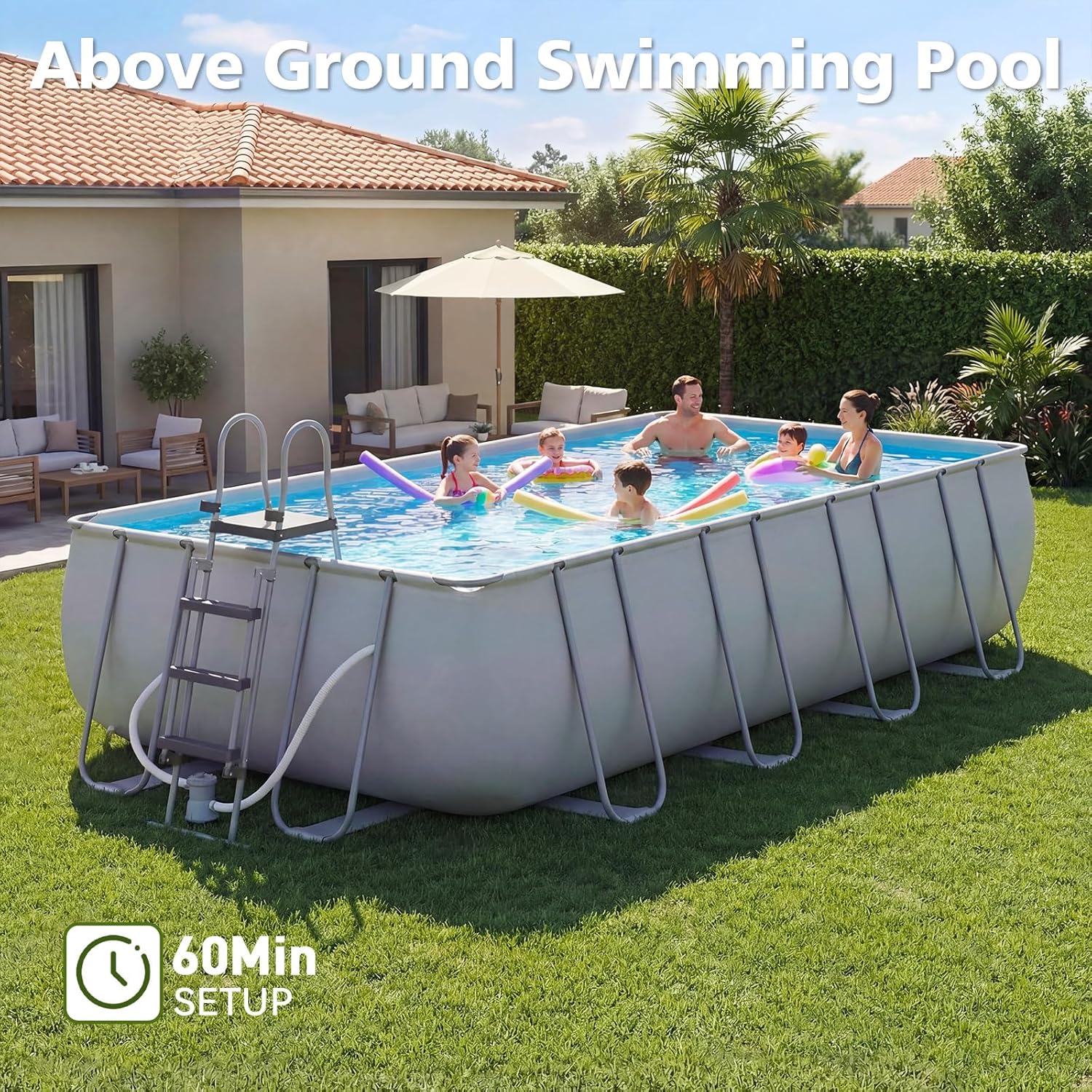 SunSwell 20x11 pool worth it,should I buy SunSwell pool,SunSwell vs Intex pools,SunSwell pool pros cons,best rectangular frame pool,large above ground pool buying guide unboxing and complete package contents
