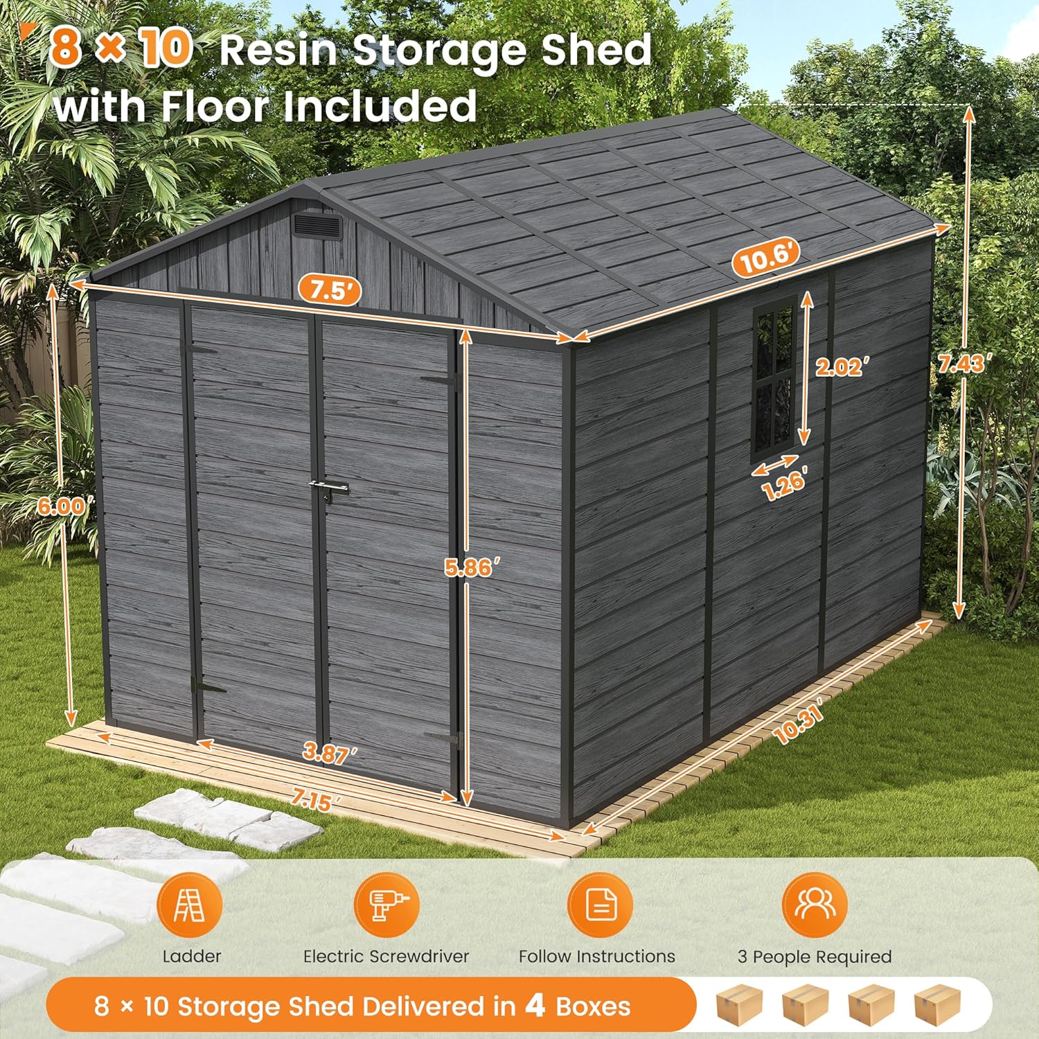 UDPATIO 8x10 storage shed worth it,should I buy UDPATIO shed,UDPATIO vs other resin sheds,UDPATIO 8x10 pros cons,best large resin storage shed,UDPATIO shed honest thoughts unboxing and complete package contents