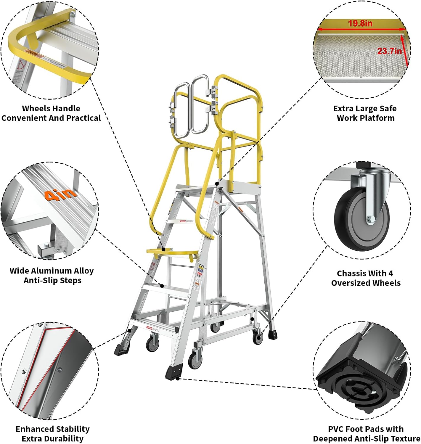 best aluminum rolling platform ladder,aluminum rolling platform ladder worth buying,rolling platform ladder pros cons,S.Walt rolling ladder honest,should I buy a rolling platform ladder,rolling platform ladder vs traditional step ladder performance testing and real-world results