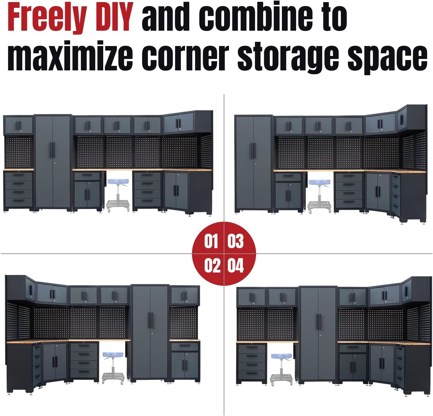 best corner garage storage cabinet,corner garage cabinet worth buying,HPDMC garage storage system pros cons,heavy duty workshop cabinet set,should I buy a corner garage cabinet,metal tool organization system comparison performance testing and real-world results