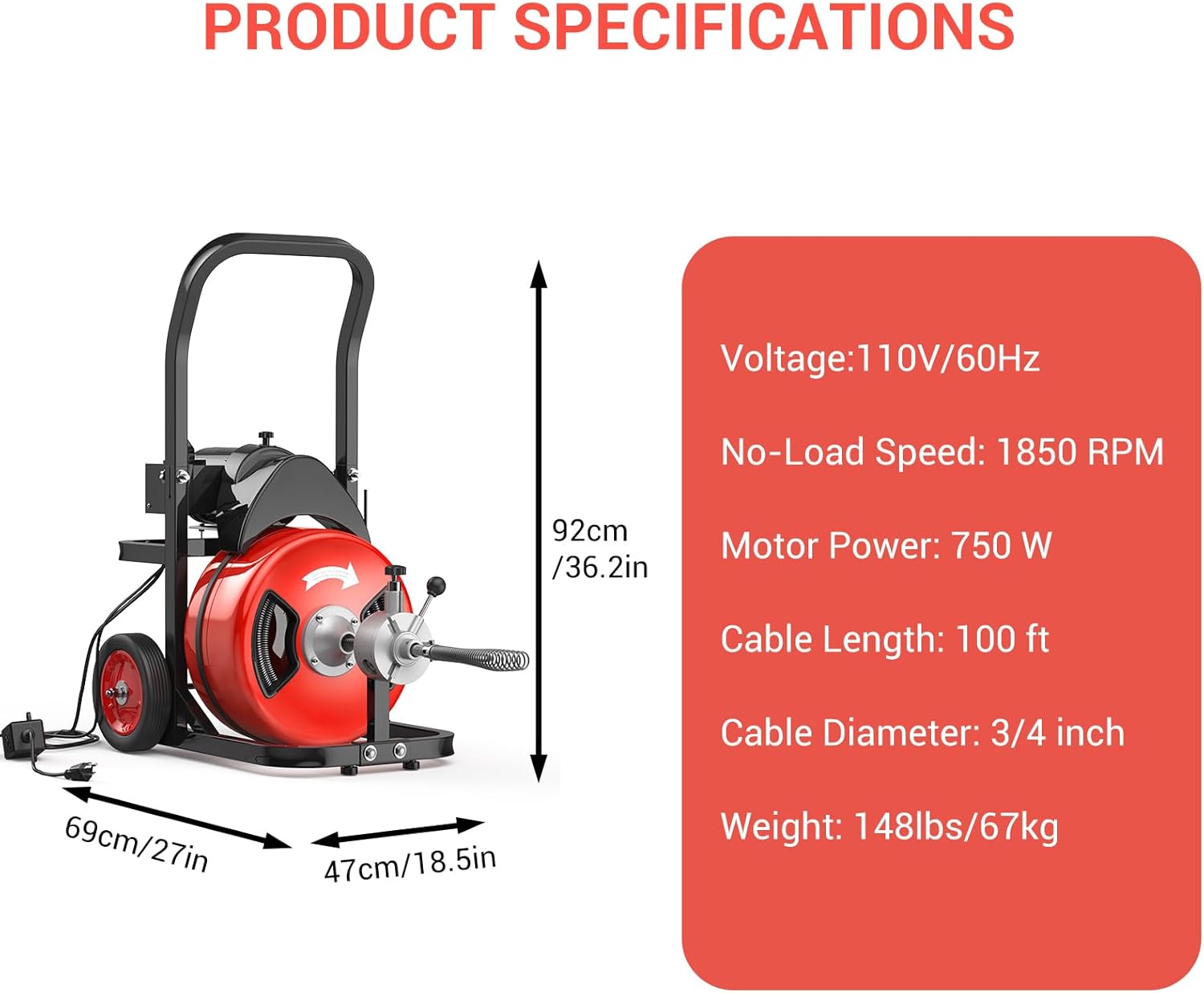 best electric drain cleaner machine,electric drain cleaner worth buying,Garvee drain snake pros cons,auto feed drain cleaner honest,heavy duty sewer snake vs alternatives,should I buy a 100ft drain auger unboxing and complete package contents