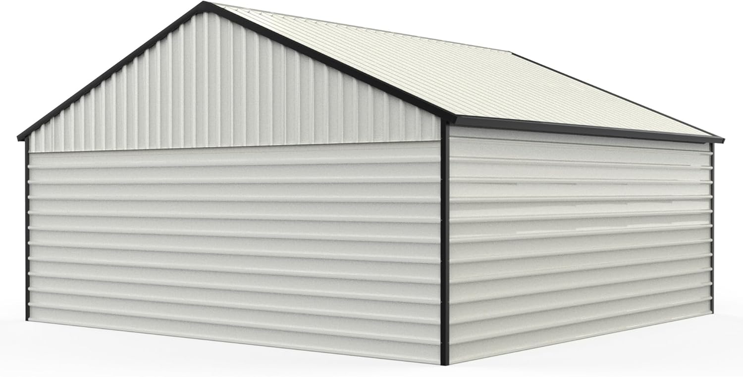 buy 23x22 double garage metal shed,23x22 metal shed worth buying,best double garage metal shed,23x22 shed pros and cons,should I buy a 23x22 metal shed,23x22 metal shed vs wood unboxing and complete package contents