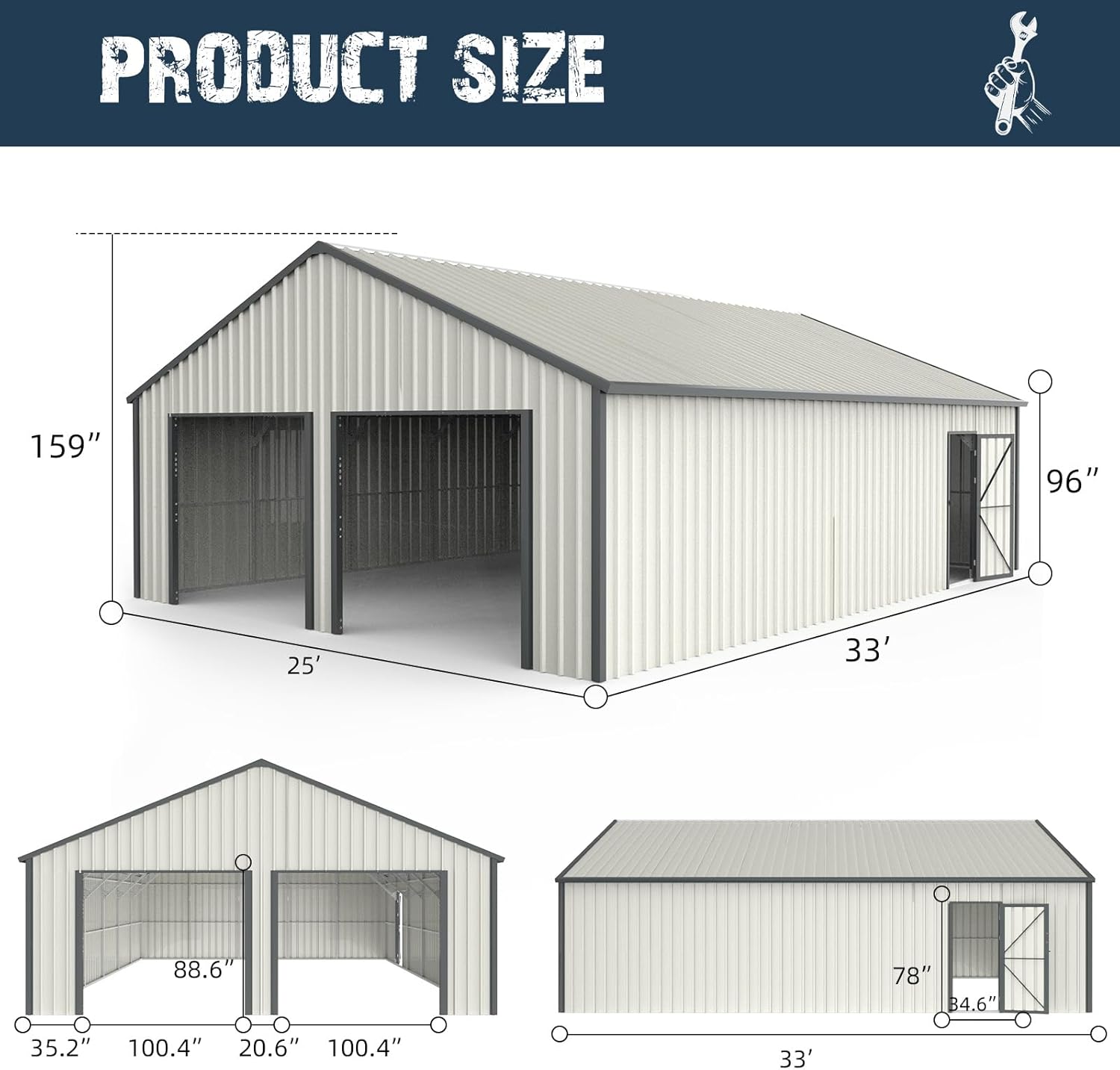 buy 25x33 metal garage shed,25x33 metal shed worth buying,best 25x33 garage shed,25x33 double door shed pros cons,should I buy a 25x33 metal shed,25x33 metal shed vs alternatives unboxing and complete package contents