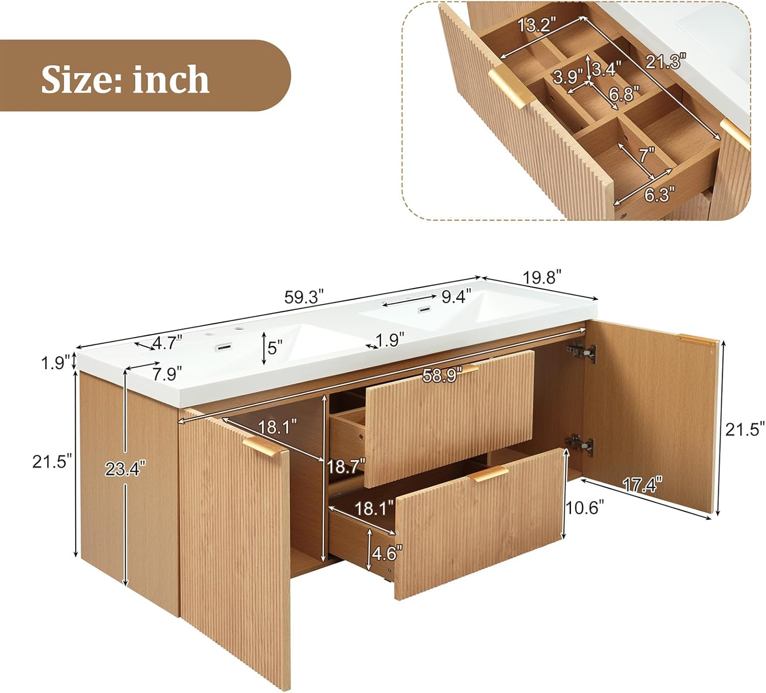 buy 60 inch floating bathroom vanity,60 inch floating vanity worth it,best 60 inch double sink vanity,fatani 60 inch vanity pros cons,should I buy a floating bathroom vanity,wall mounted vanity vs freestanding unboxing and complete package contents