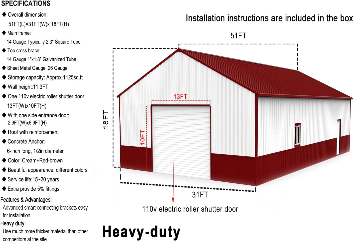 buy FammyLoft metal garage barn,FammyLoft metal shed worth buying,best large metal storage shed,FammyLoft garage barn pros cons,metal workshop shed vs alternatives,should I buy a FammyLoft steel shed unboxing and complete package contents