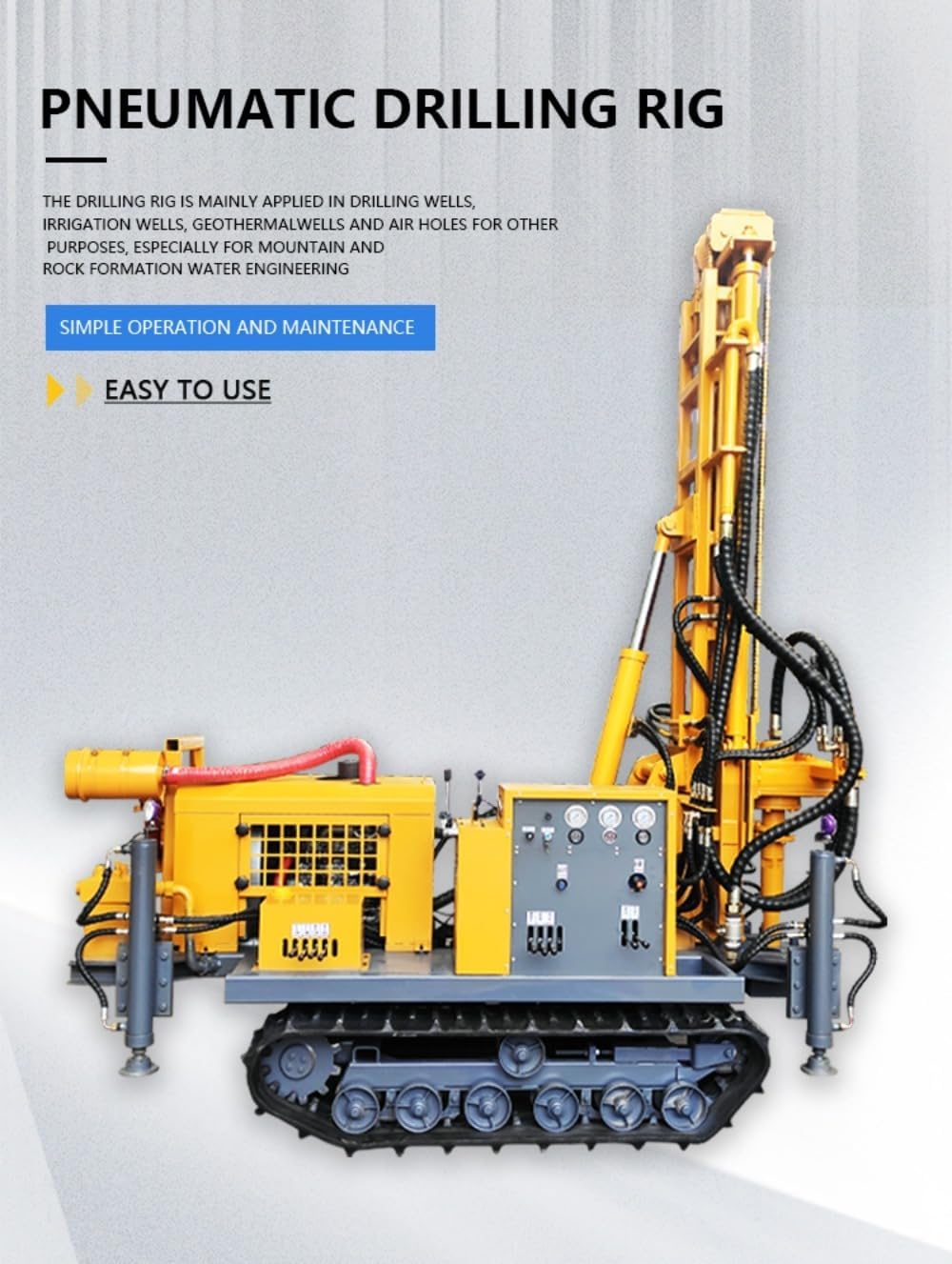 buy pneumatic water well drilling rig,pneumatic drilling rig pros cons,best portable borehole machine,air powered well drilling worth buying,should I buy a pneumatic drill rig,pneumatic vs hydraulic drilling rig unboxing and complete package contents