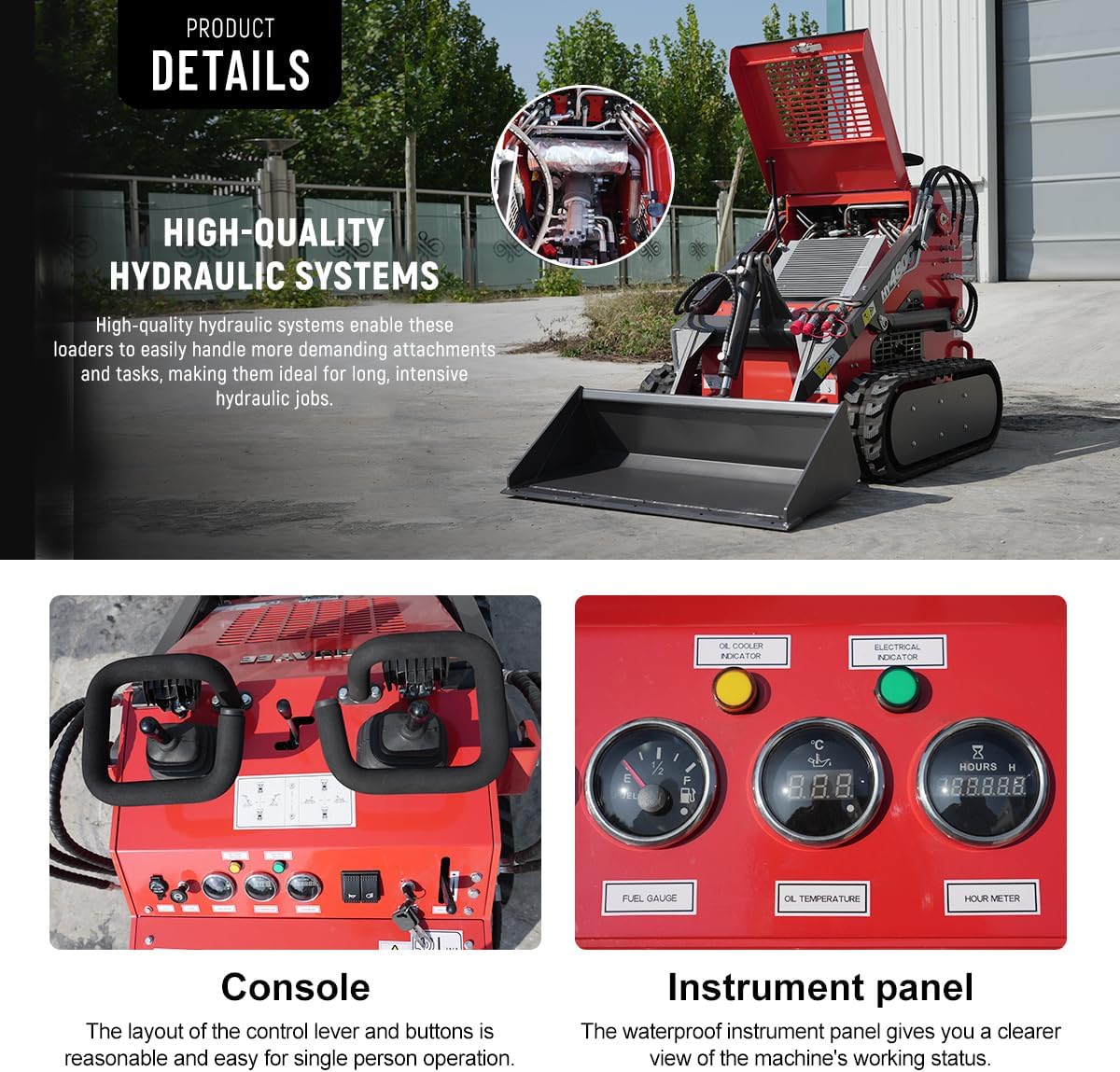 HUAYEE HY480C Mini Skid Steer Review: Honest Pros & Cons 4 HUAYEE HY480C mini skid steer review,mini skid steer pros cons,stand on skid steer vs track,HY480C worth buying,best mini skid steer for soft ground,should I buy a HUAYEE skid steer performance testing and real-world results